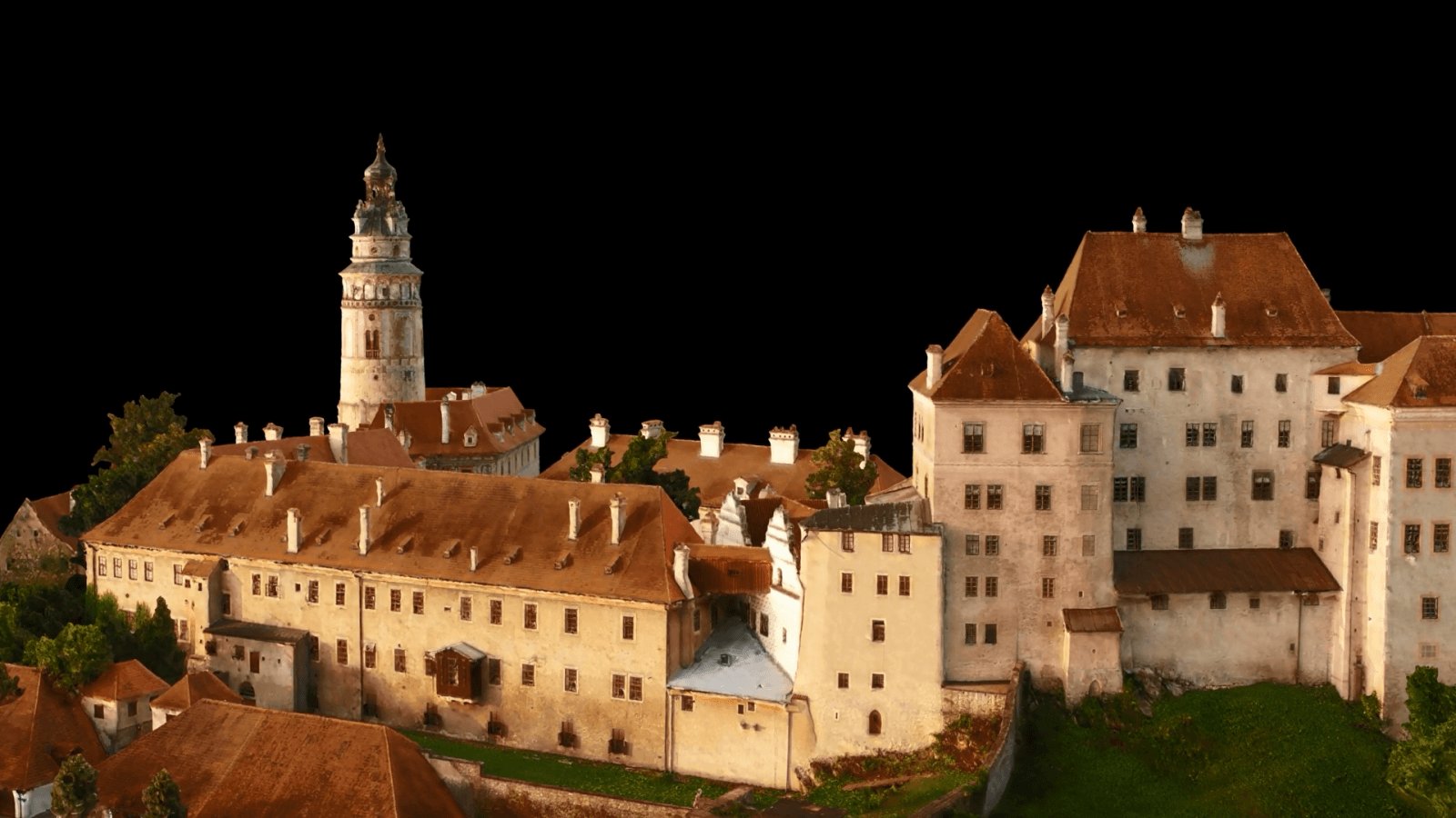 Zámek Český Krumlov – 3D model ze severu