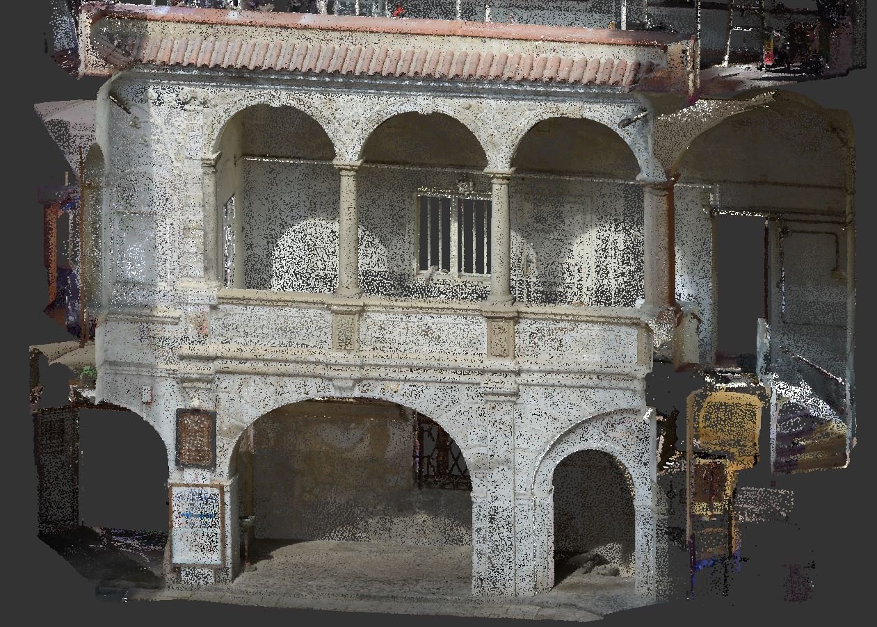 Detail 3D mračna bodů