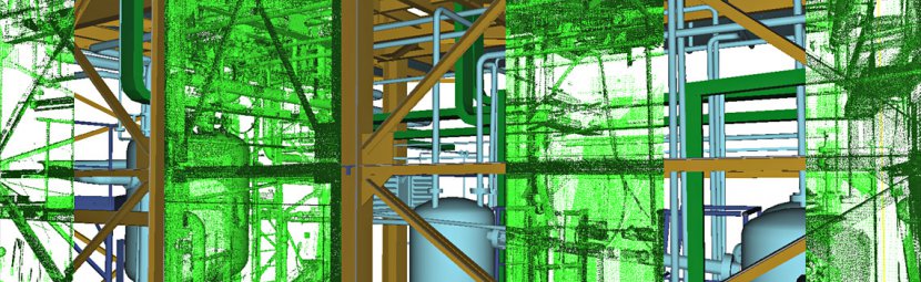 Laserscan von industriellen Anlagen – Punktwolken und CAD-Modell