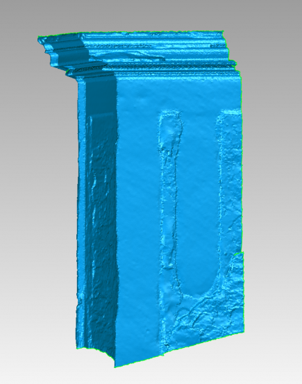 3D‑Modell der Fassade erzeugt aus mit Laserscanning gemessenen Daten